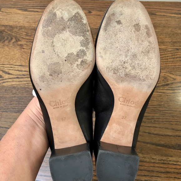 💠 Chloe Lauren Scallop Block Heel Pump - Picture 7 of 8